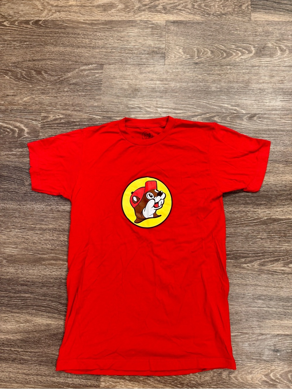 Buc-ee's Classic Beaver Logo Red Graphic T-Shirt Adult Small Unisex